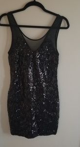 Astr black sequin dress